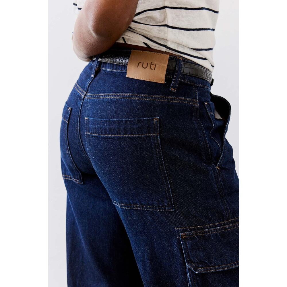 Ruti Off Duty Dark Denim Cargo Jeans - Size 4 - NWT - Picture 8 of 9
